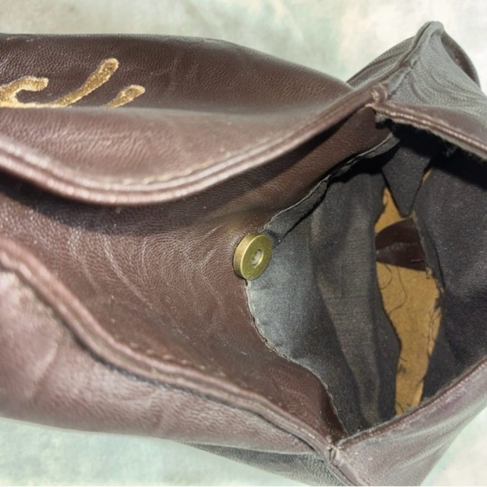 Braciano Purse Brown Faux Leather Embroidered Horses Western Vintage Bag *flaws - Picture 15 of 16